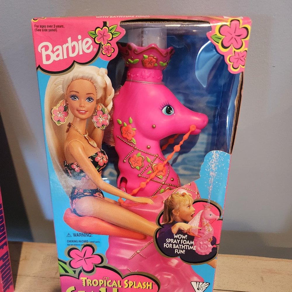 Vintage 1994 Barbie Tropical Splash Seahorse NIB